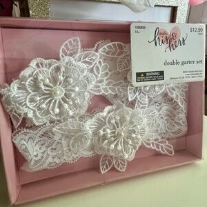 White Lace Double Garter Set